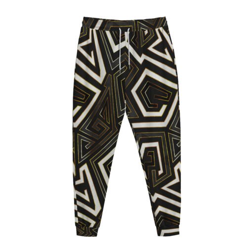 Retro Geometric Gold Frame Sweatpants