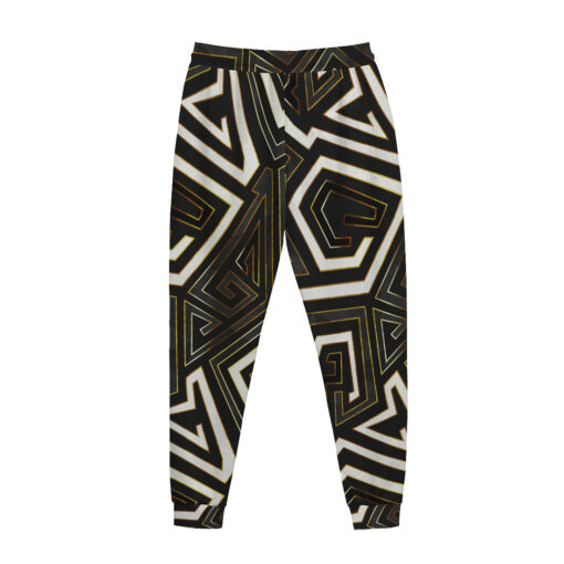 Retro Geometric Gold Frame Sweatpants - Image 2