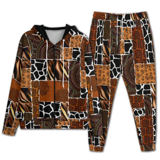 Ethnic African Boho Tribal Art Men's Tracksuit