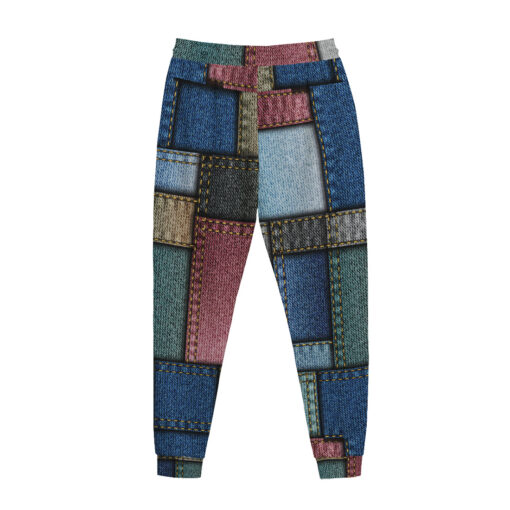 Denim Patchwork Sweatpants - Image 2