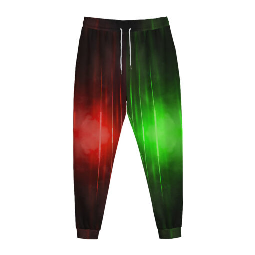 Red Green Smoke Neon Light Sweatpants