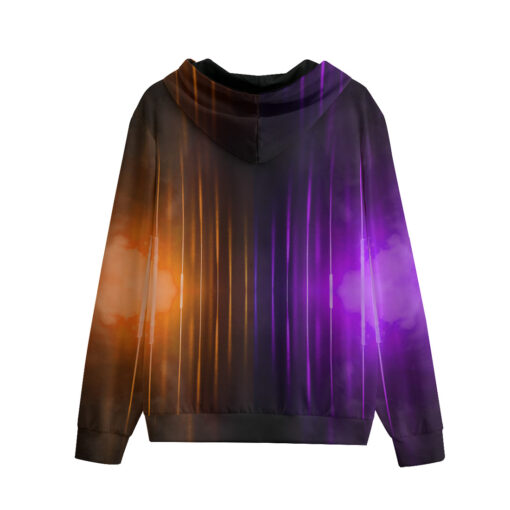 Violet Orange Smoke Neon Light Men's Tracksuit - Image 2