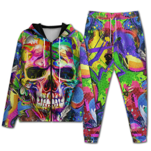 Skull Graffiti Art Men's Tracksuit