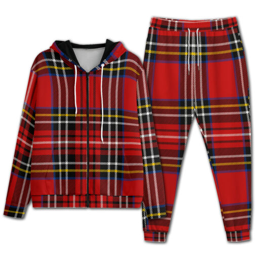 Classic Red Tartan Men's Tracksuit