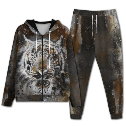 Rust Tiger Collage Men's Tracksuit