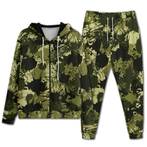 Ink Paint Splashes Camouflage Men's Tracksuit