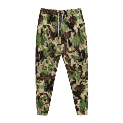 Crumpled Fabric Folds Camouflage Sweatpants