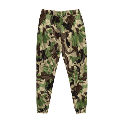 Crumpled Fabric Folds Camouflage Sweatpants - Image 2