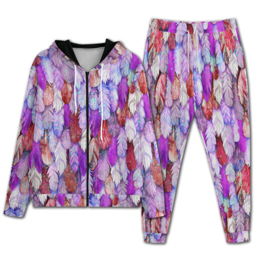 Colorful Feathers Plumage Men's Tracksuit