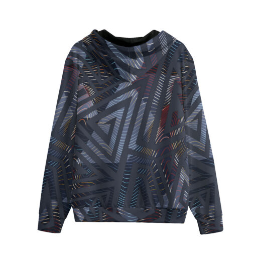 Urban Geometric Maze Zip Up Hoodie - Image 2