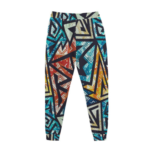 Geometric Pattern Sweatpants - Image 2