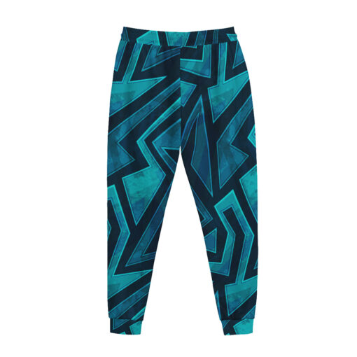 Blue Grunge Maze Sweatpants - Image 2