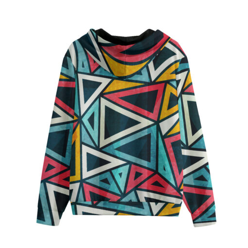 Retro Triangles Zip Up Hoodie - Image 2