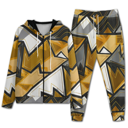 Gold Geometric Men's Tracksuit