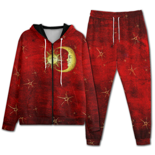 Golden Sun Crescent Moon Men's Tracksuit