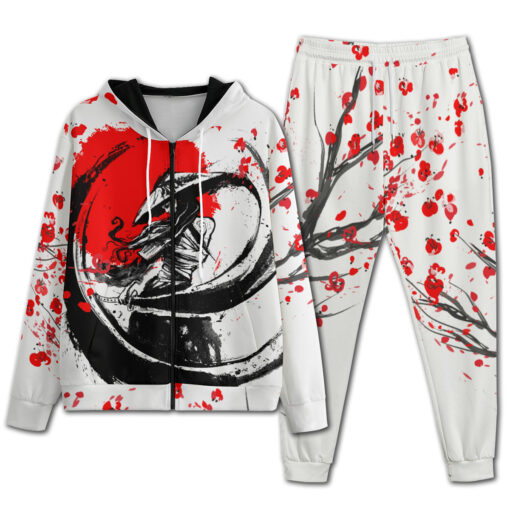 Samurai Sakura Bloody Sunset Men's Tracksuit