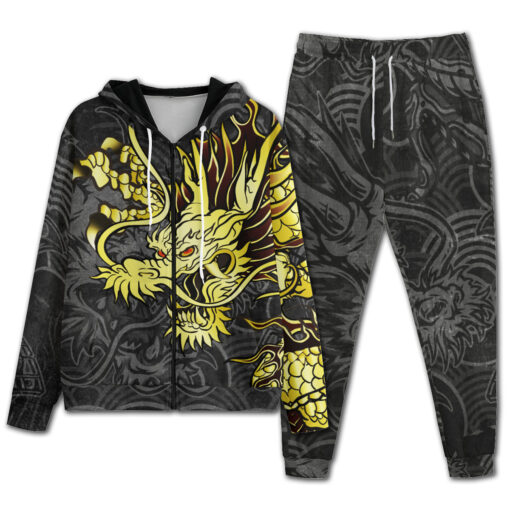 Golden Chinese Dragon Men's Tracksuit