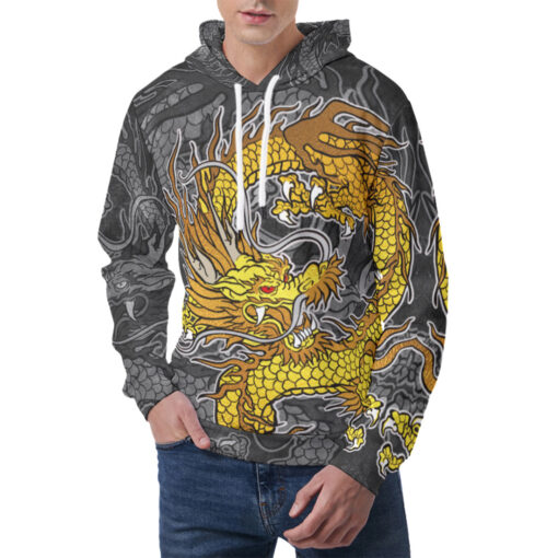 Golden Dragon Tattoo Men's Hoodie