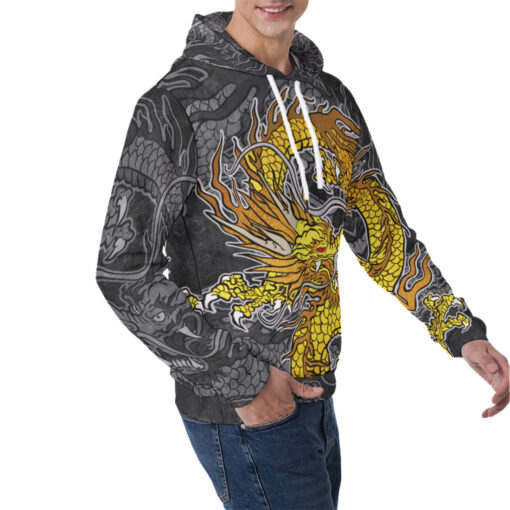 Golden Dragon Tattoo Men's Hoodie - Image 2