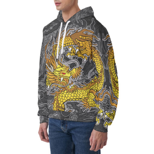 Golden Dragon Tattoo Men's Hoodie - Image 3