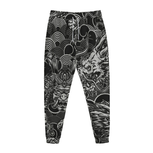 Vintage Snake Dragon Samurai Sweatpants