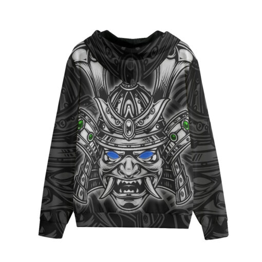 Scary Samurai Warrior Mask Zip Up Hoodie - Image 2