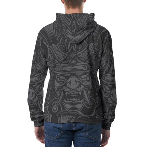 Scary Samurai Warrior Mask Men's Hoodie - Image 4