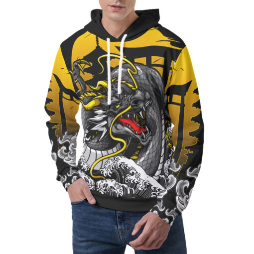 Japanese Art Dragon Men's Hoodie