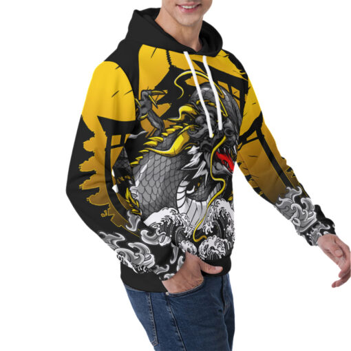 Japanese Art Dragon Men's Hoodie - Image 2