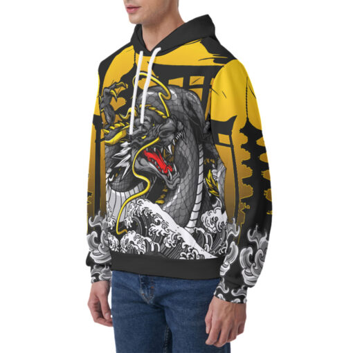 Japanese Art Dragon Men's Hoodie - Image 3