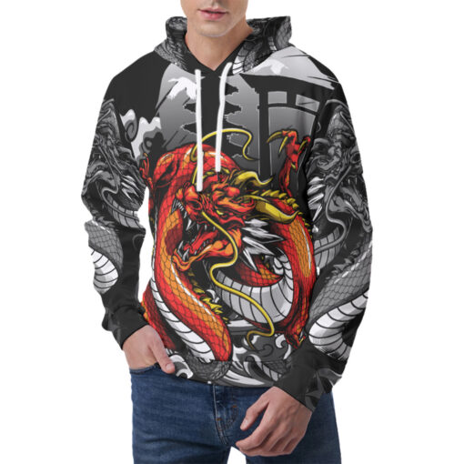 Bloody Dragon Art Men's Hoodie