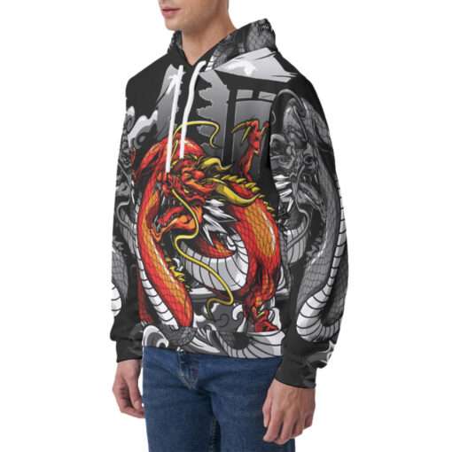 Bloody Dragon Art Men's Hoodie - Image 3