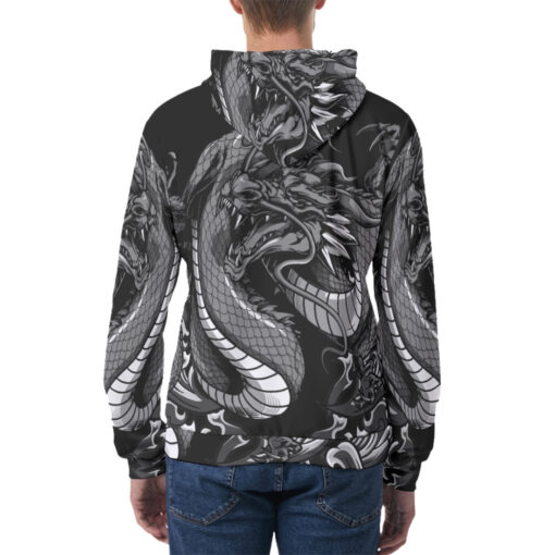 Bloody Dragon Art Men's Hoodie - Image 4