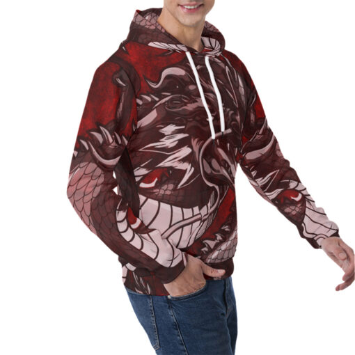 Vintage Asian Dragon Men's Hoodie - Image 2