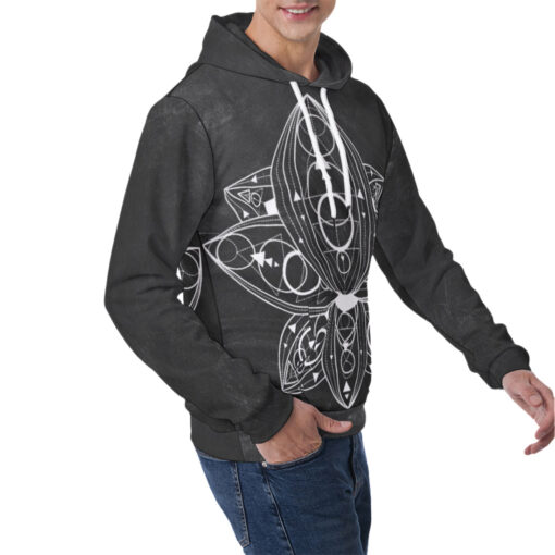 Lotus Flower Men's Hoodie - Image 2