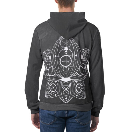 Lotus Flower Men's Hoodie - Image 4