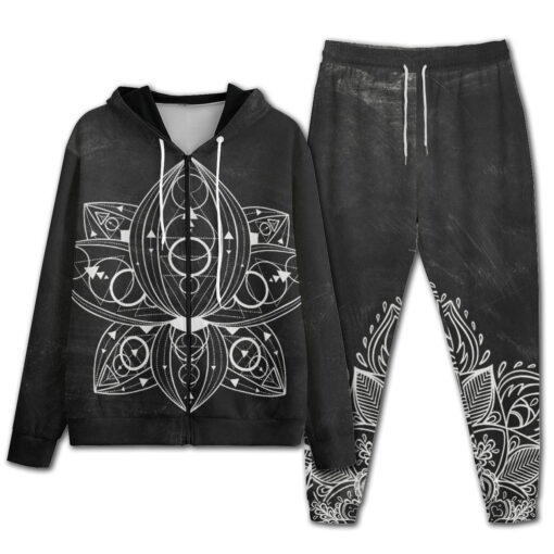 Lotus Flower Mehndi Ornament Men's Tracksuit