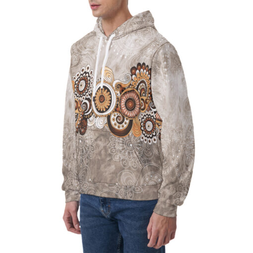 Henna Element Style Men's Hoodie - Image 3