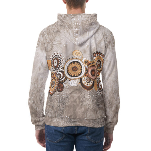 Henna Element Style Men's Hoodie - Image 4