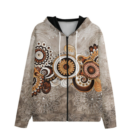 Henna Element Zip Up Hoodie