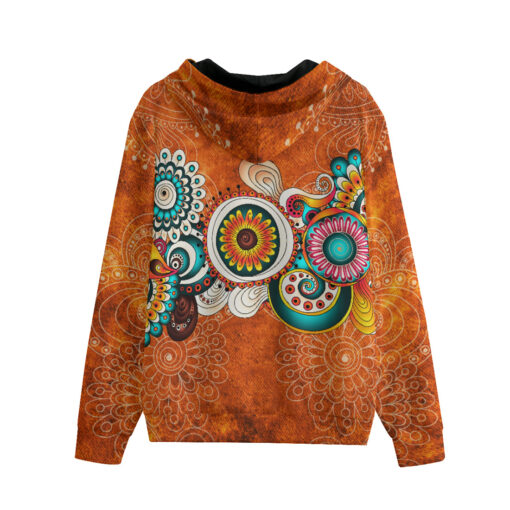 Mehndi Element Ornament Zip Up Hoodie - Image 2