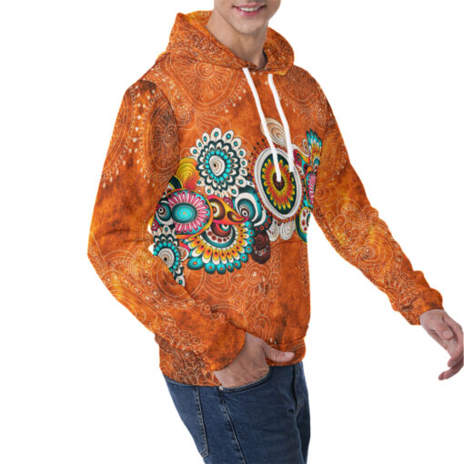 Mehndi Element Ornament Men's Hoodie - Image 2