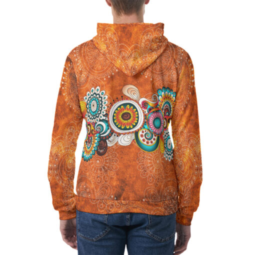 Mehndi Element Ornament Men's Hoodie - Image 4