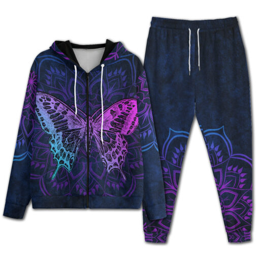 Colorful Mandala And Butterfly Men's Tracksuit