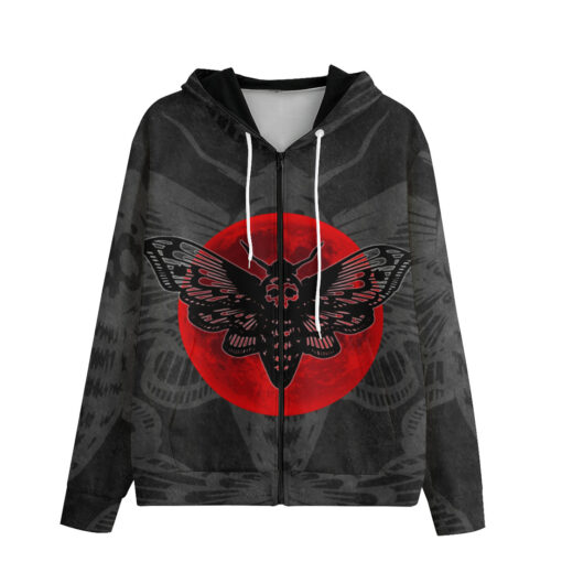 Deaths Head Hawk Moth Zip Up Hoodie