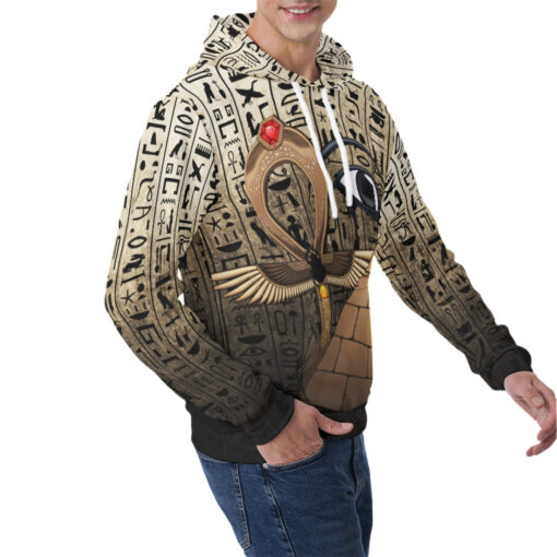 Egyptian Pyramid Eye Of Horus Men's Hoodie - Image 2