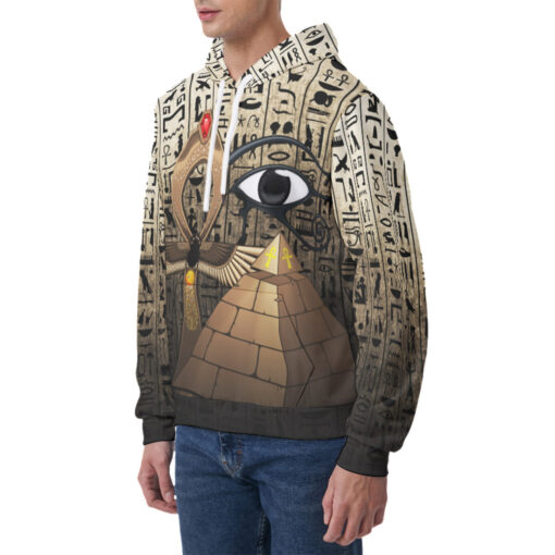 Egyptian Pyramid Eye Of Horus Men's Hoodie - Image 3