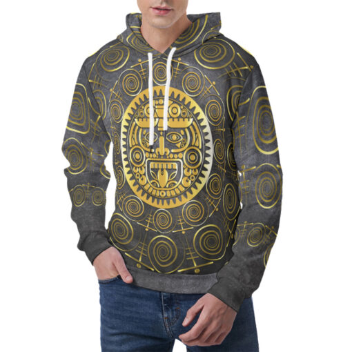 Sacred Mayan Sun God Men's Hoodie