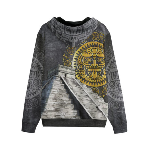 Aztec Wheel Calendar Zip Up Hoodie - Image 2