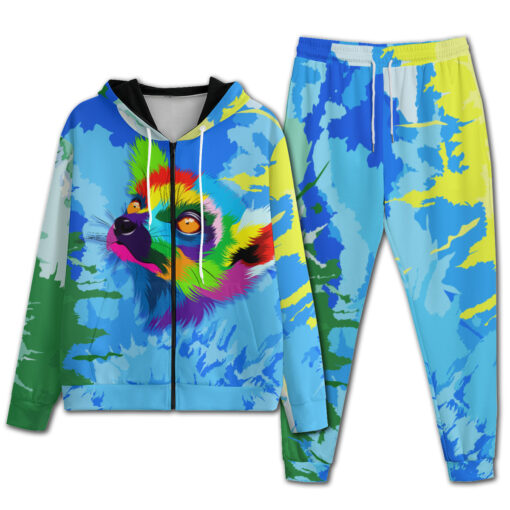 Colorful Lemur Head Men's Tracksuit